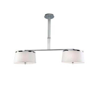 Modern Two Screen Aluminum Pendant Lamp With Chrome
