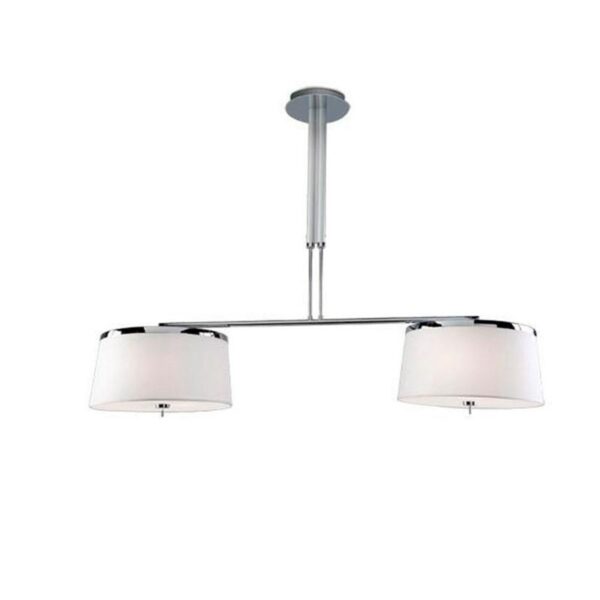 Modern Two Screen Aluminum Pendant Lamp With Chrome