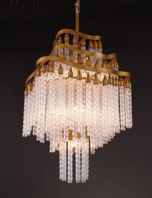 Decorative Pendant Ceiling Lamp, 7xe12 Not Included, Glass Tubes D470mm H680 + 1500mm,