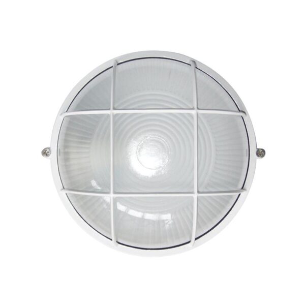 White Outdoor Round Wall Lamp Using E27 With Tempered Glass And Injected Aluminum Body