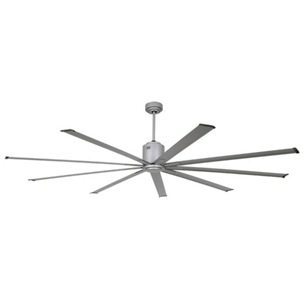 Industrial Ceiling Fan 88 ", Brand Westinghouse Brushed Nickel Color, 9 Blade Silver, Air Flow