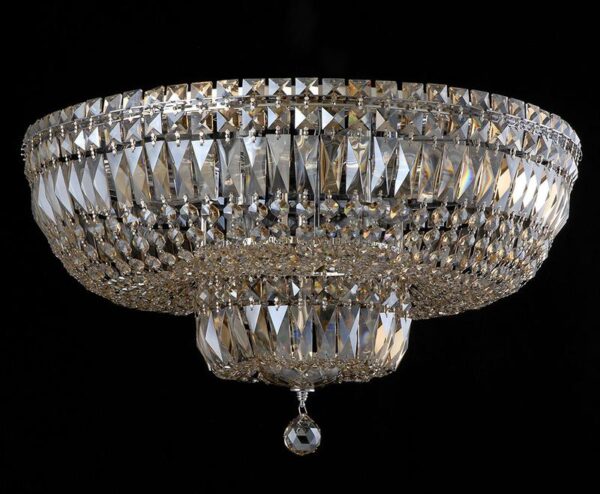 Decorative Ceiling Lamp To Top With Crystals. E12. D: 60cm Xh: 35cm