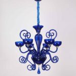 Decorative Ceiling Lamp Blue 6xe12-60w