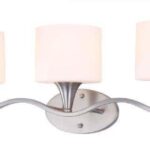 Wall Lamp 3xe27-60w (not Included), Satin Nickel Finish, Opal Glass Shade