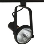 Track Light Type Lamp For Use With Rail In Black Finish.