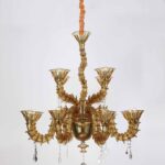 Blue Glass Chandelier-type Decortive Lamp. Brand Home Delight.