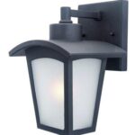 1xe27-100w Outdoor Wall Lamp (not Included), Black Frosted Glass Finish