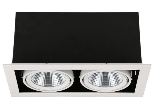 Recessed Adjustable Recessed Ceiling Spot Use Of Two Spotlights 30w, 6000k