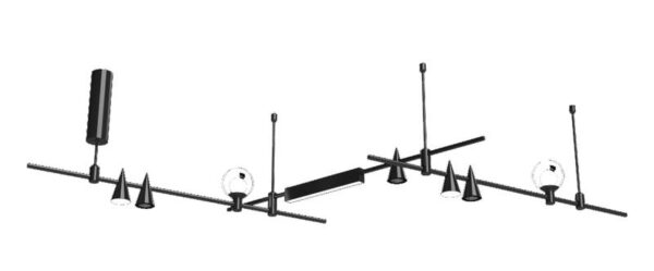 Linear Pendant Lamp, Adjustable, Modern Led Brand Lightsource Collection Finese, Finished Satin Brass, In Light Tone (3000k) 45w 0-10v Dimmable
