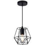 1xe27 40w Pendant Ceiling Lamp (not Included) Dimensions: D-170mm H-160mm, Metal Finish, Home Delight Brand.