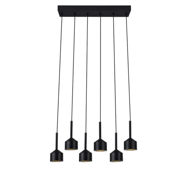 Pendant Ceiling Lamp 30w 3000k 110 / 240v, Dimensions: 60 X 60 X 124cm, Metal Finish Color Black + Gold Inside, Brand Home Delight.