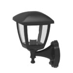 Genova Brand Outdoor Wall Lamp, With Motion Sensor, Uses 1xe27 60w (not Included) D-230 * 190 * 311mm Finished In Black Color, Abs Material, Does Not Rust, Does Not Scratch, Special For Outdoors, Ip44