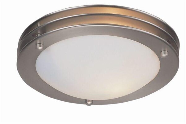 Home Delight Brand Surface Ceiling Light, In Satin Nickel Finish And Frosted Opaline Lens, Direct And Indirect Light Effect, Uses 1xe27