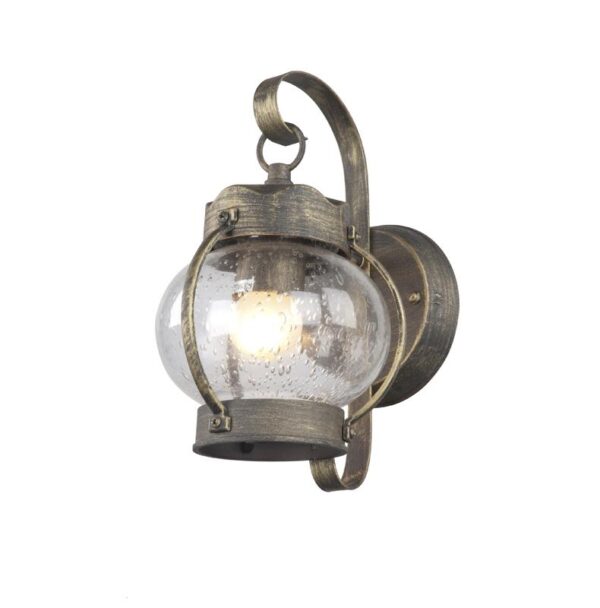 Outdoor Wall Lamp Brand Genova1xe27-40w Not Included 110-240v 50-60hz 26x14x19cm Clear Glass, Injected Aluminum Body